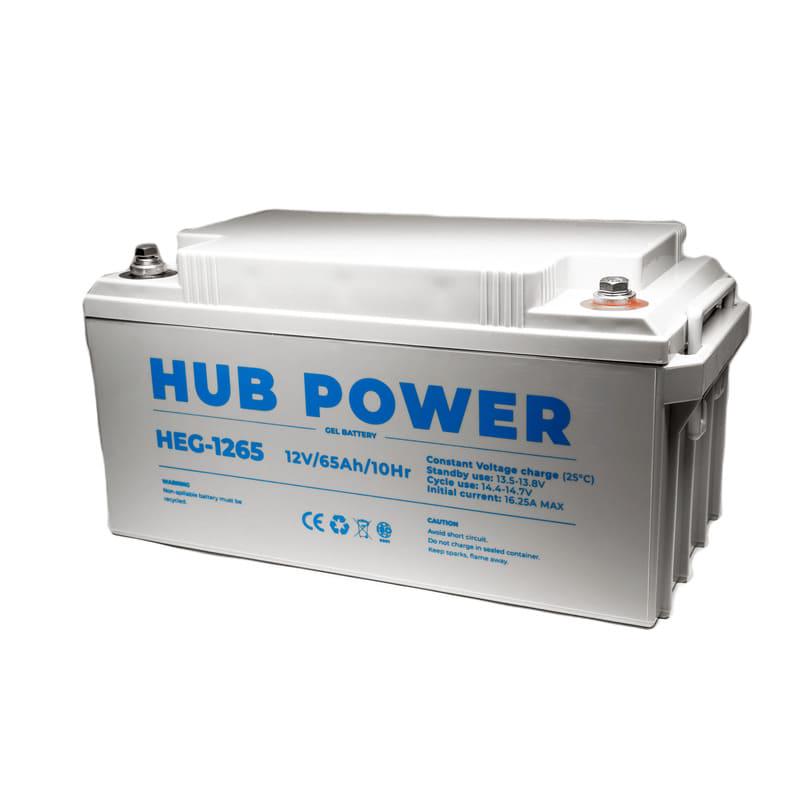 Акумулятор гелевий HUB POWER 12 В 65 Аг для ДБЖ HEG-1265 (11777839)